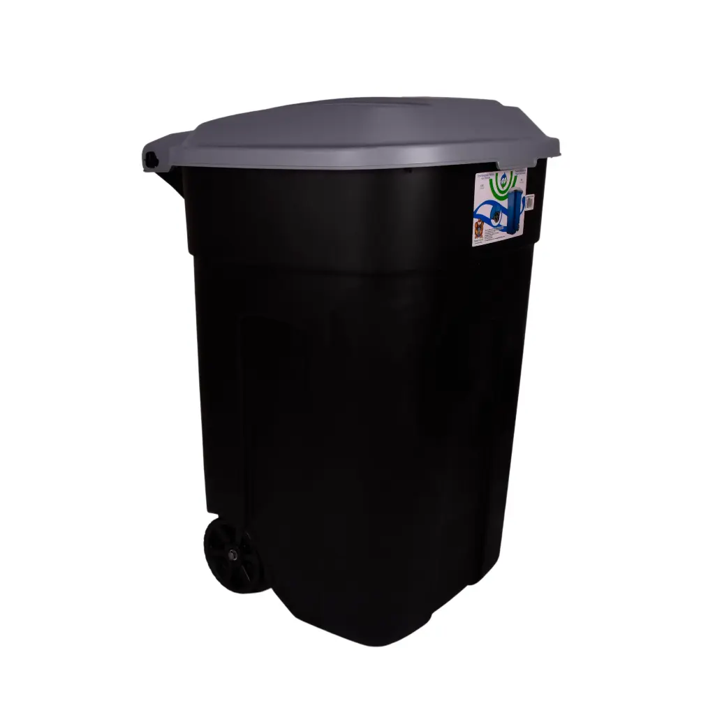 C135TKG4B CONTENEDOR 135 lts TACHO CON TAPA Y RUEDAS  NEGRO / GRIS 429 PLASTIC TRENDS  4