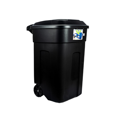 C135TKK0 CONTENEDOR 135 lts TACHO CON TAPA Y RUEDAS NEGRO / NEGRO PLASTIC TRENDS  4