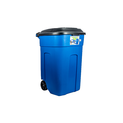 C135TZK0 CONTENEDOR 135 lts TACHO CON TAPA Y RUEDAS AZUL 21 / NEGRO PLASTIC TRENDS 4